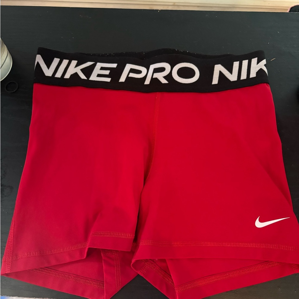 Nike Pro Athletic Red Shorts